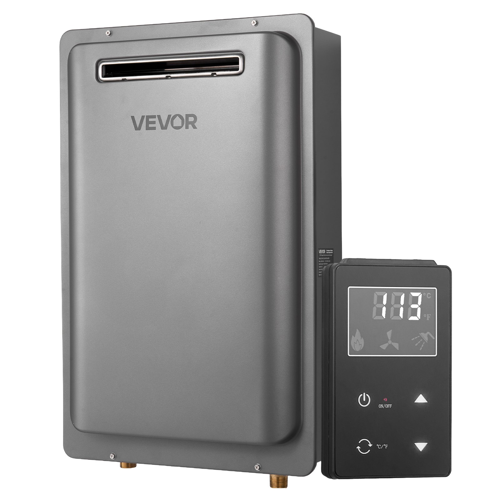 "Gas Tankless Water Heater, 8 Gal. Outdoor 191000 BTU Instant Hot Water Heater, Smart Temperature Control"