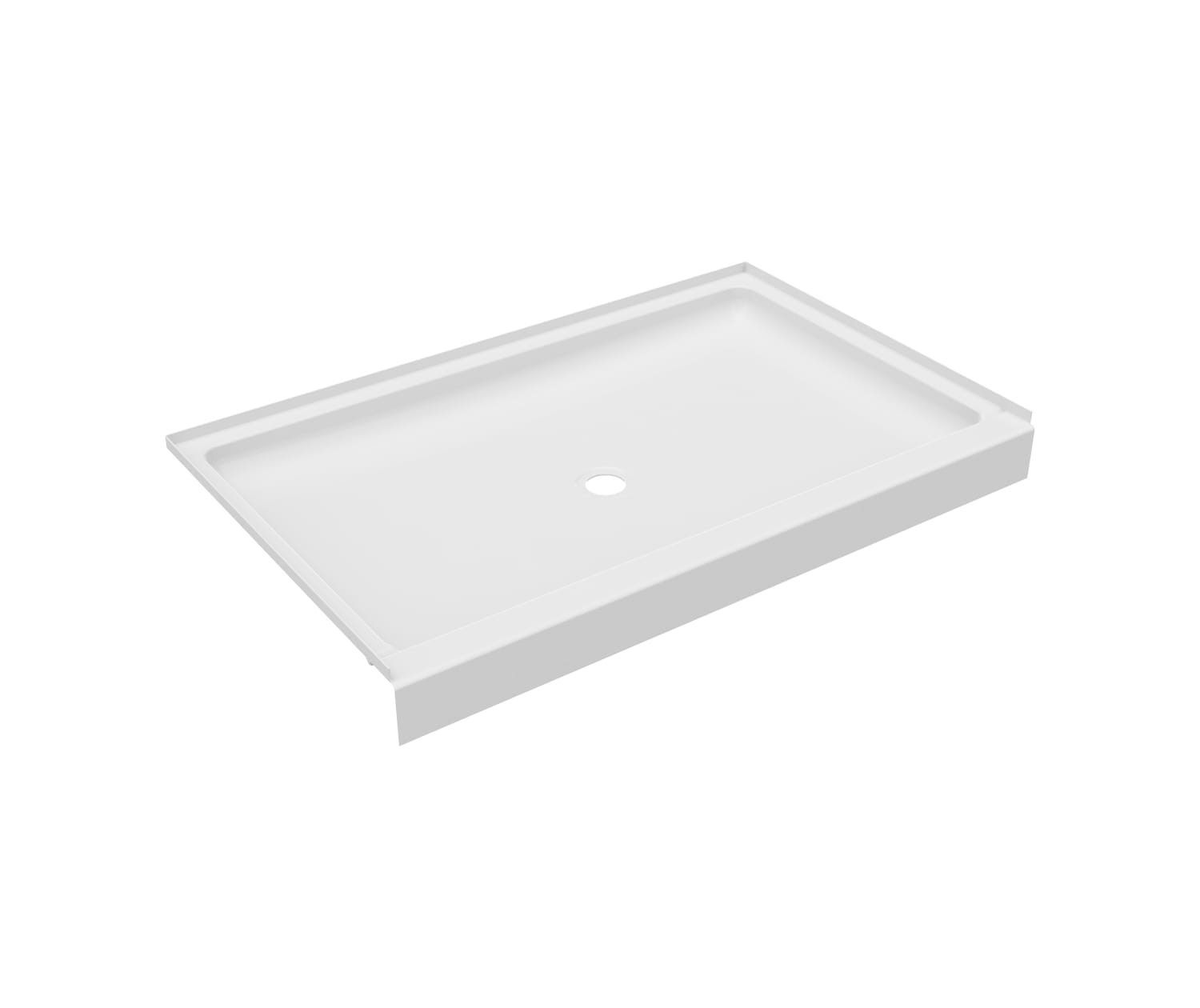Veritek 34 in. x 54 in. Single Threshold Center Drain Shower Pan in White