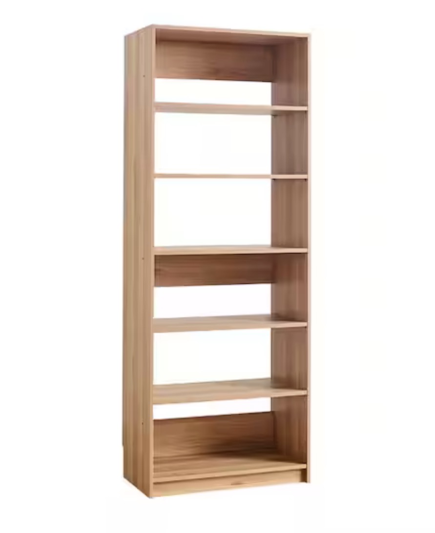 Prosper 32 in. W Oak Tower Unit Five-Shelves Wood Closet System