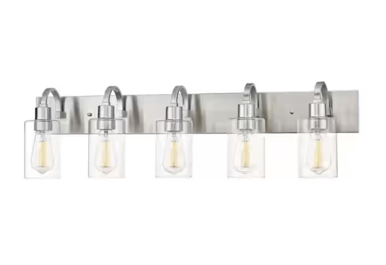 37 IN. 5 LIGHT BRUSHED NICKEL VANITY