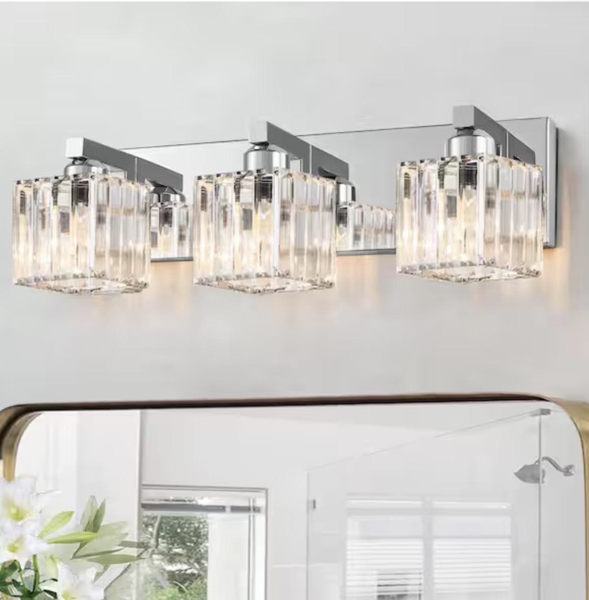 ORILLIA 19.7 IN. 3-LIGHT GOLD & CHRO