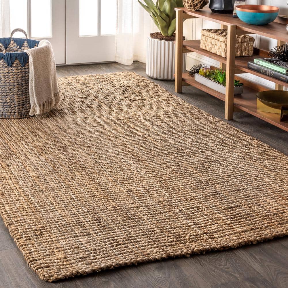 JONATHAN Y Pata Hand Woven Chunky Jute Natural 9 ft. x 12 ft. Area Rug