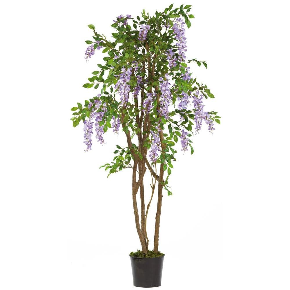 Nearly Natural 5 ft. Artificial Wisteria Silk Tree