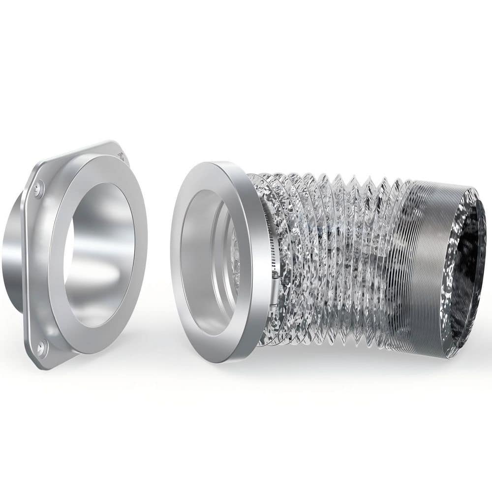 Helhom Magnetic Dryer Vent Coupling with Duct and Clamps, Airtight Seal Dryer Vent Connector Kit Easy to Clean Quick Connector