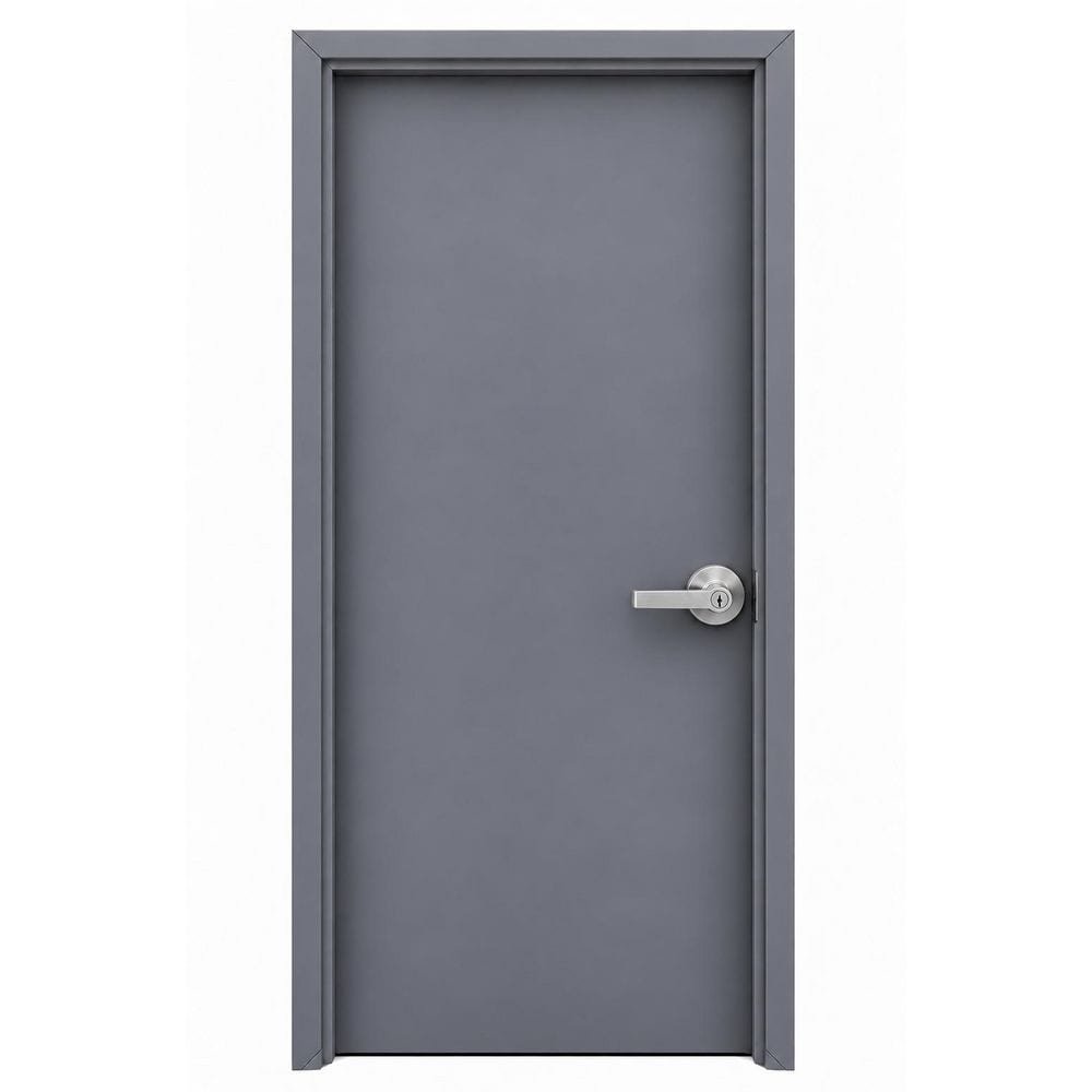 Global Door Controls Flush Doors Series 36x84 in. Left Handed Stainless Steel Finish Metal 18G Door Kit with Fixed 5-3/4 in. 16G Frame and Hardware