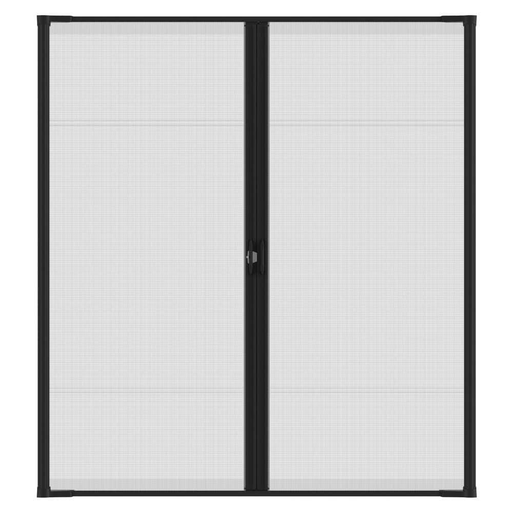 Weather Star 72 in. x 80 in. Brisa Black Standard Double Retractable Screen Door Kit