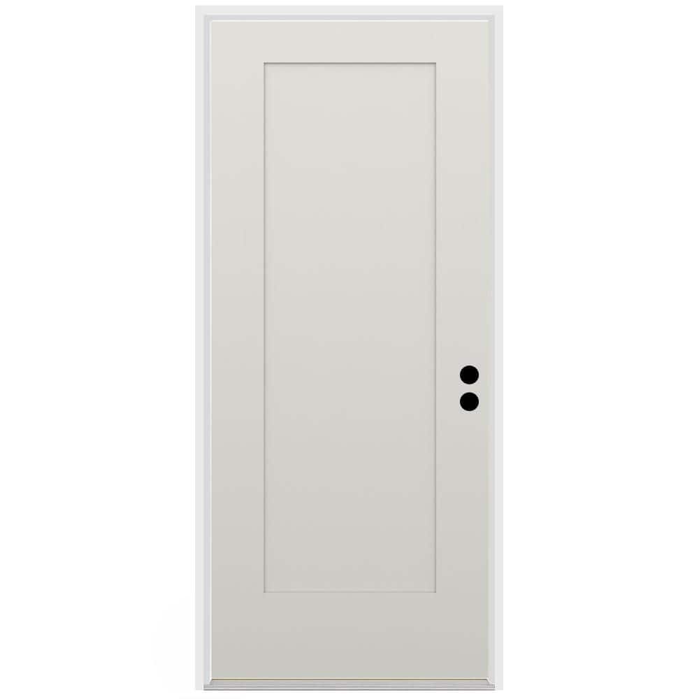 CODEL DOORS 36 in. x 80 in. 1-Panel Shaker Left-Hand Inswing Fiberglass Front Door (35.75 x 79 in. slab)