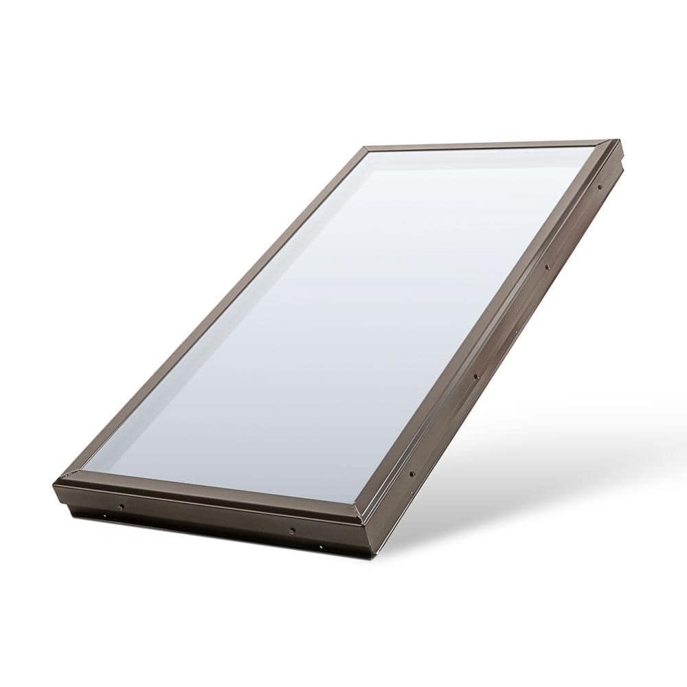 SOLAR Industries 22-1/4 in. x 46-1/4 in. Fixed Curb Mount Skylight with Dual Pane Tempered HP Low-E Over Clear Laminated Glass