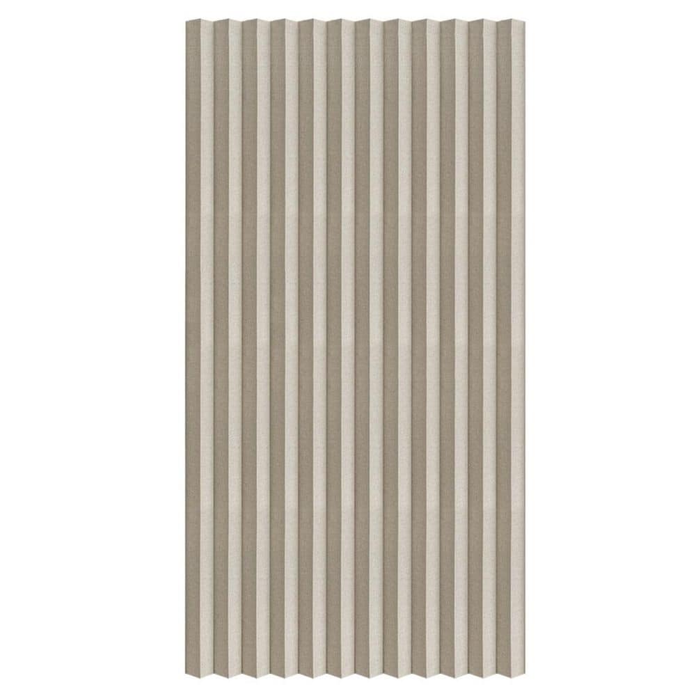 Helhom 52 in. x 78 in. Cream White Composite Fabric 100% Blackout Accordion Door, Folding Closet Magnetic Door Curtain