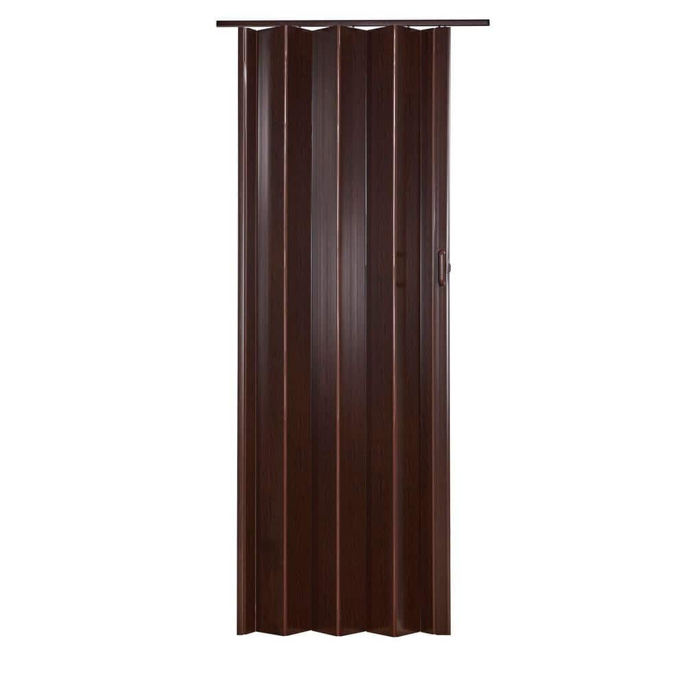 Spectrum Oakmont 36 in. x 80 in. Roasted Coffee Vinyl Accordion Door with Hardware
