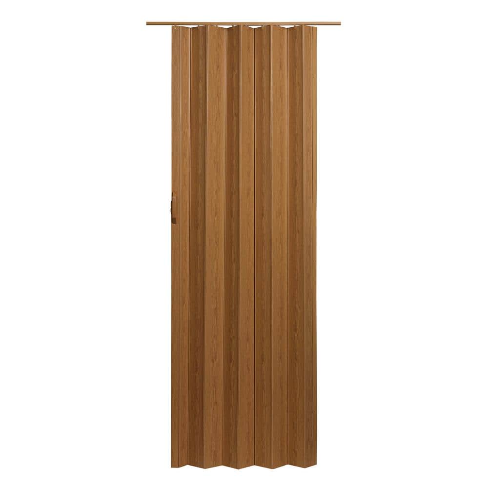Spectrum Via 48 in. x 96 in. Oak Vinyl Accordion Door with Hardware