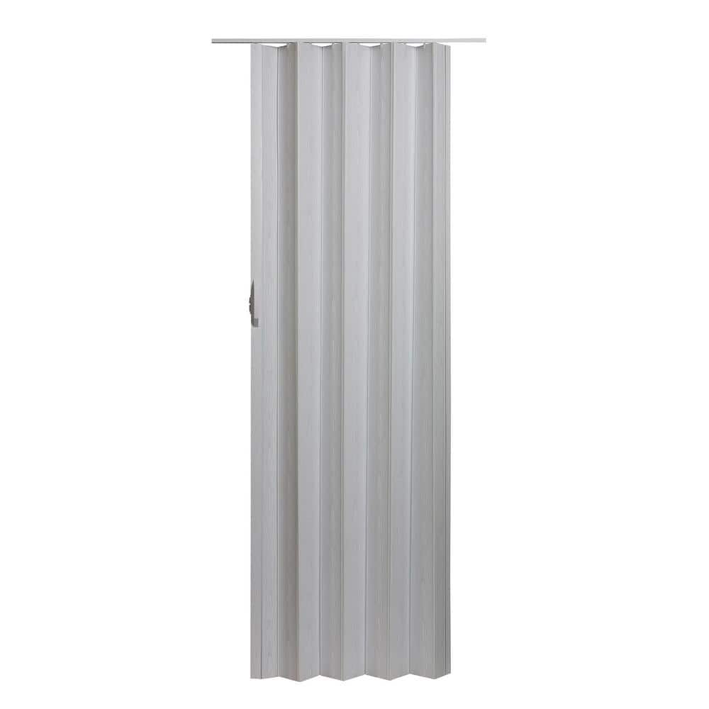 Spectrum Via 48 in. x 80 in. White Mist Vinyl Accordion Door with Hardware