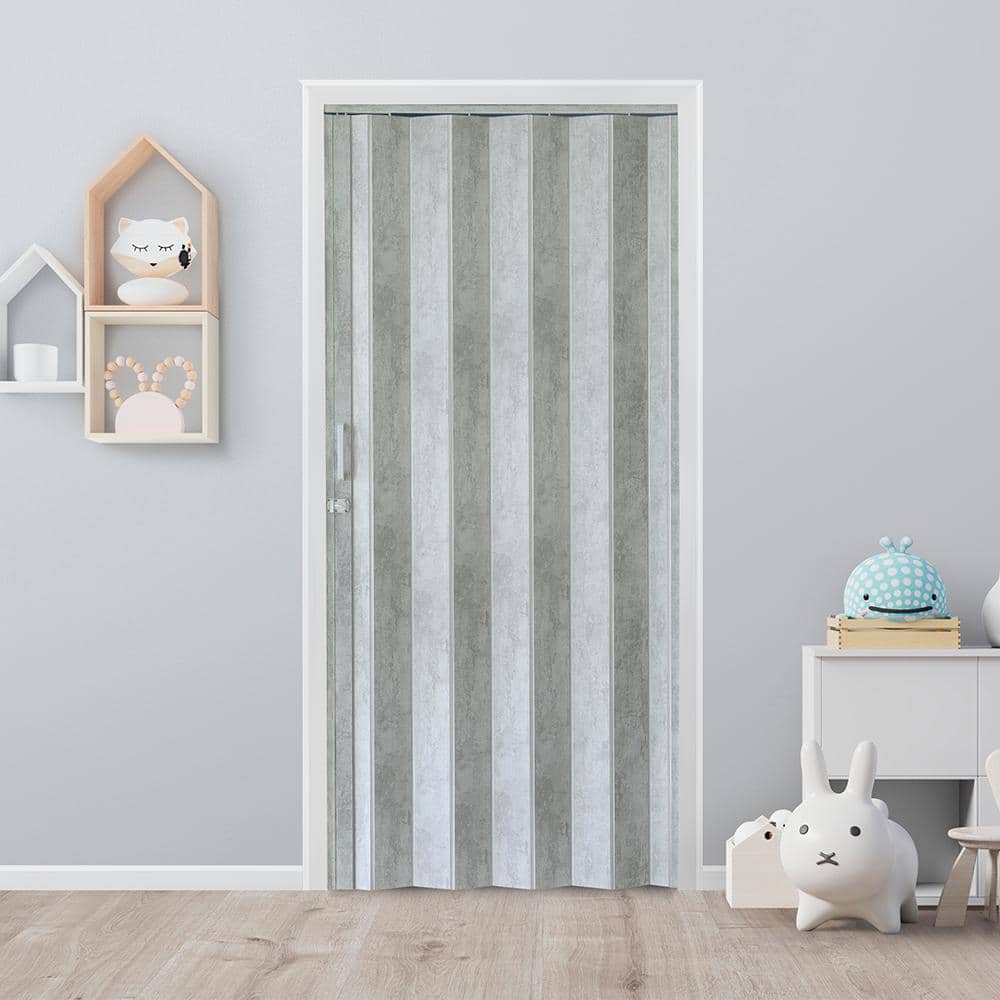 Everbilt Saturn Stone Grey 36 in. x 80 in. PVC Accordion Door