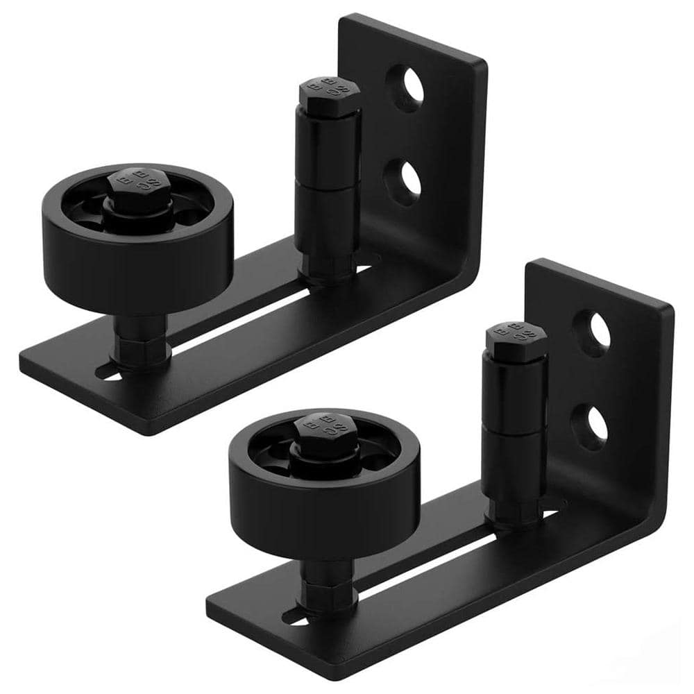 WINSOON 4.8 in. Sliding Barn Door Floor Guide, 8-in-1 Adjustable Floor Guide for Bottom Roller and Wall Mount System (2-Pack)