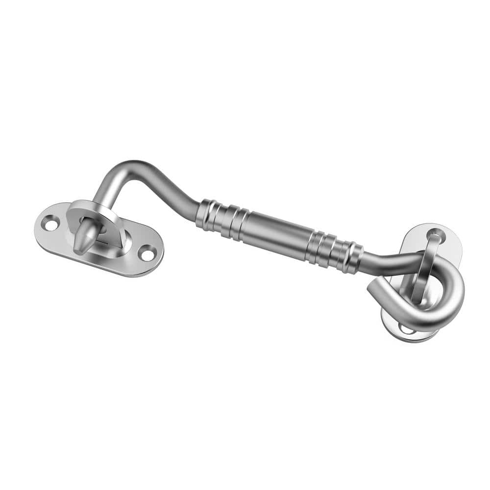 WINSOON 4 in. Stainless Steel Heavy-Duty Hook And Eye for Sliding Barn Door, Closet, Garage